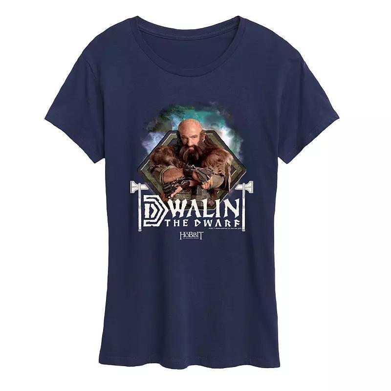 Womens The Hobbit Dwalin The Dwarf Graphic Tee Blue Product Image