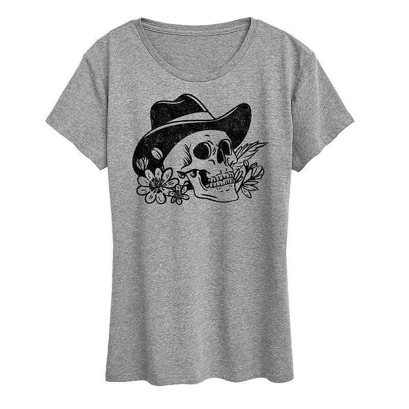 Womens Cowboy Skull Tee Graphic Tee Product Image