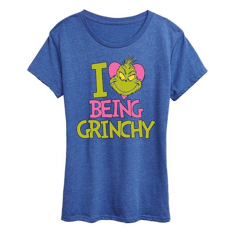 Womens Grinch I Love Being Grinchy Graphic Tee Product Image