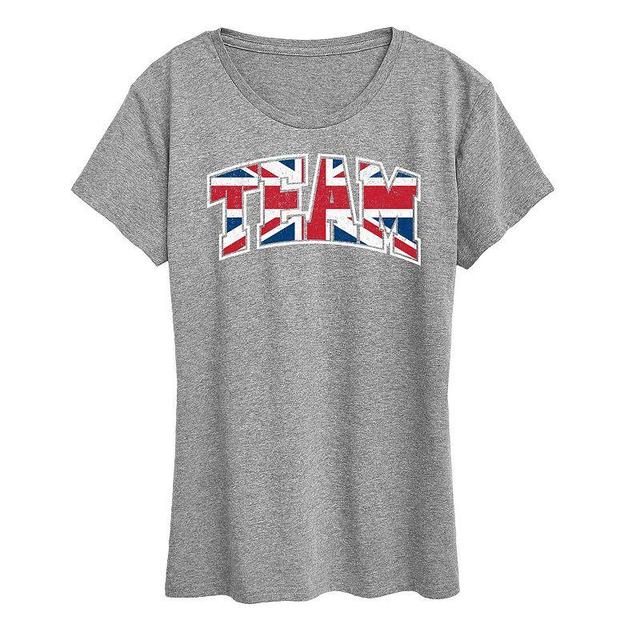 Womens Team Great Britain Graphic Tee Grey Gray Product Image