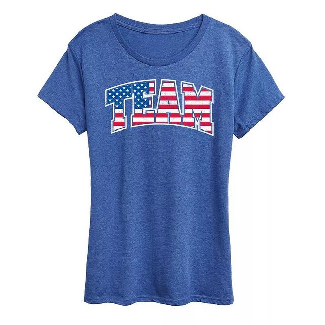 Womens Team USA Graphic Tee Blue Product Image