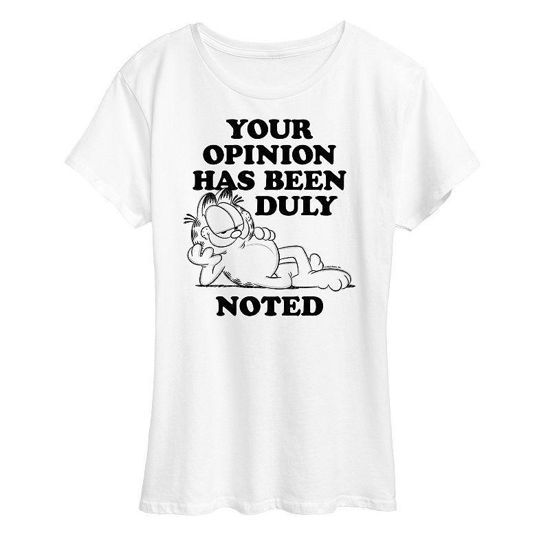 Womens Garfield Duly Noted Graphic Tee, Girls Product Image