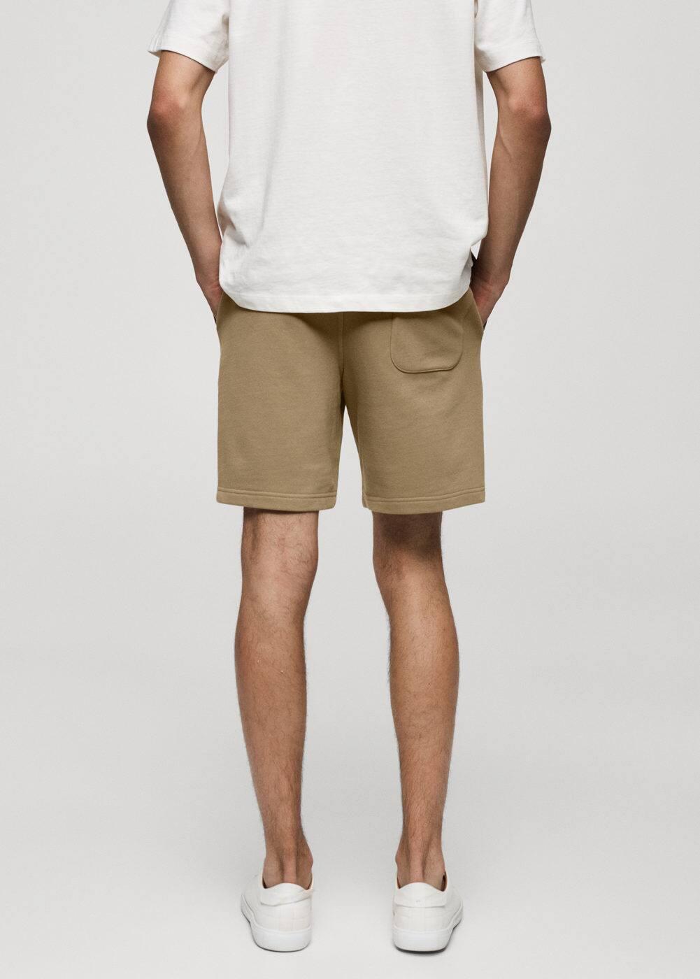 MANGO MAN - Jogger cotton Bermuda shorts sandMen Product Image