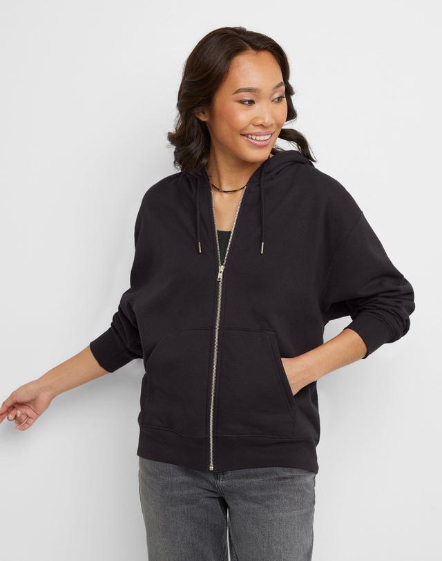 Womens Hanes Originals Full-Zip Fleece Hoodie Product Image