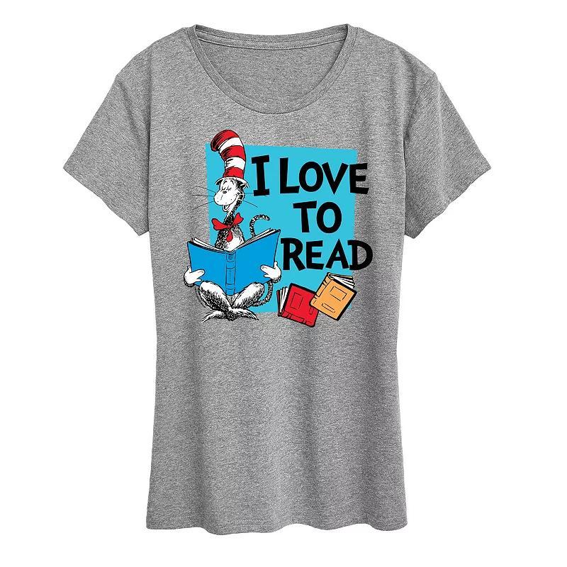 Womens Dr. Seuss I Love To Read Graphic Tee Product Image