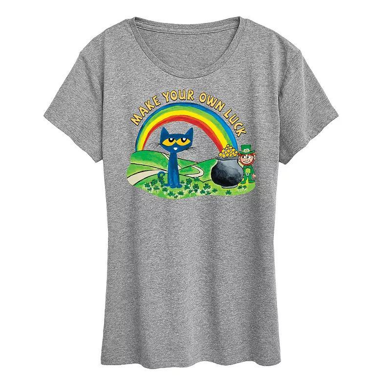 Womens Pete The Cat Pete Leprechaun Pot Of Gold Graphic Tee Product Image