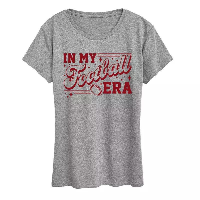 Womens In My Football Era Graphic Tee, Girls Grey Gray Product Image