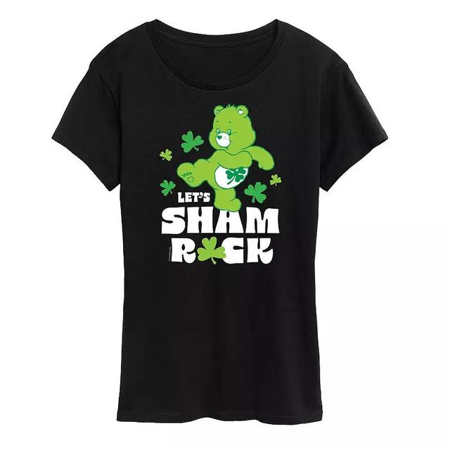 Womens Care Bears Lets Sham Rock Graphic Tee Black Product Image