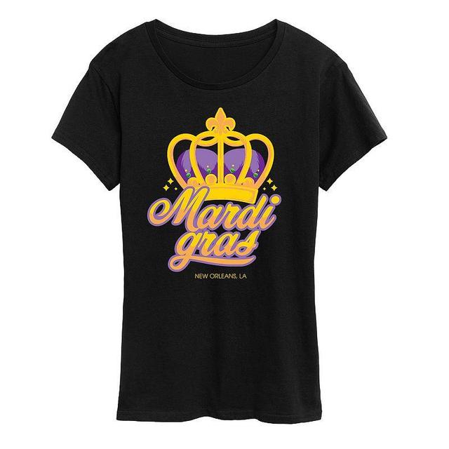 Womens Mardi Crown Graphic Tee Heather Grey Product Image