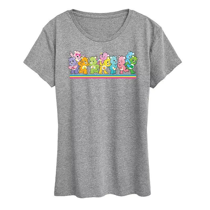 Womens Care Bears Care Lineup Graphic Tee, Girls Grey Gray Product Image