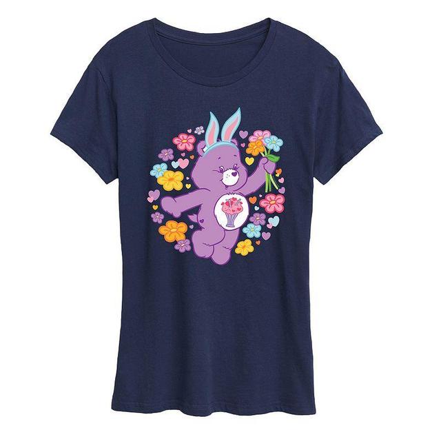 Womens Care Bears Bunny Bear Graphic Tee Blue Product Image