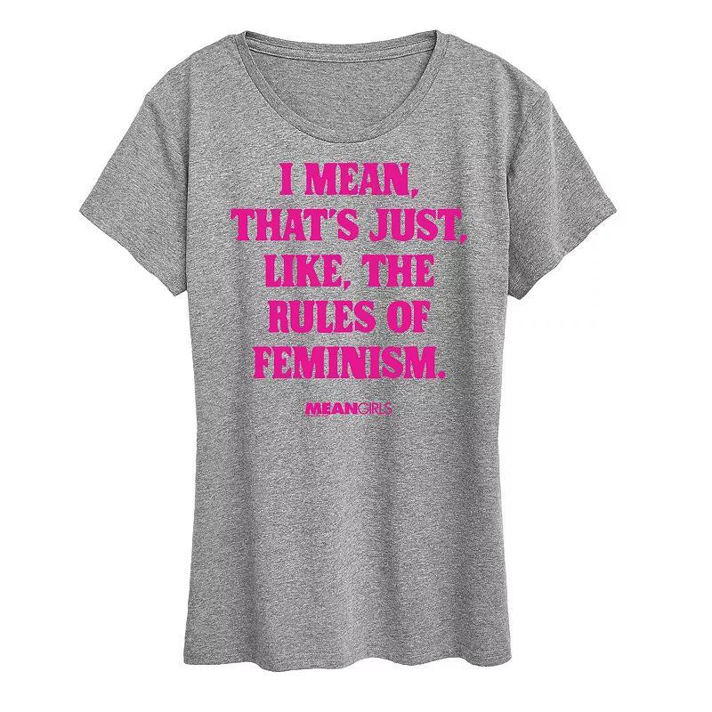 Womens Mean Girls Rules Of Feminism Graphic Tee Product Image