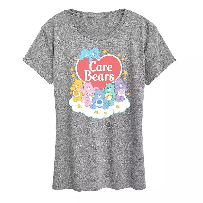 Womens Care Bears Pastel Cloud Group Graphic Tee, Girls Product Image