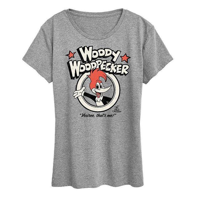 Womens Woody Woodpecker Yesiree Graphic Tee, Girls Grey Gray Product Image