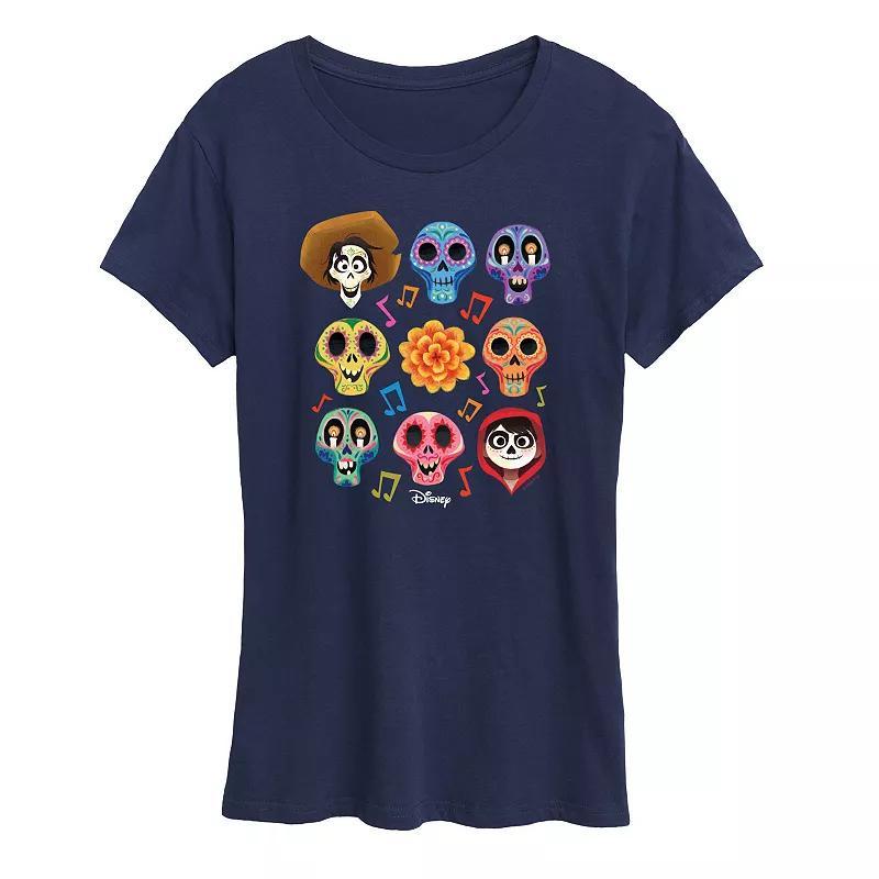 Womens Rainbow Paw Print Graphic Tee Blue Product Image