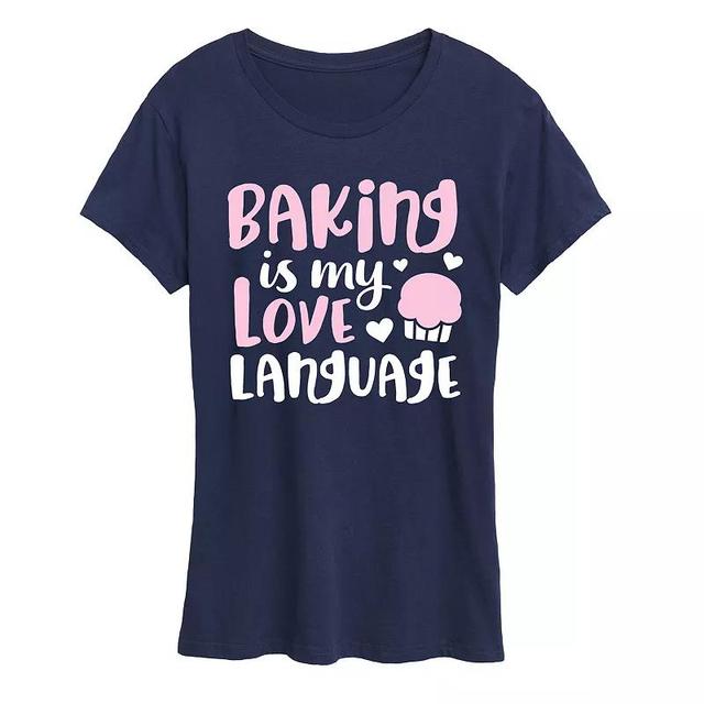 Womens Baking Is My Love Language Graphic Tee Product Image