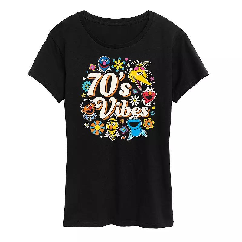 Womens Sesame Street 70s Vibes Graphic Tee Product Image