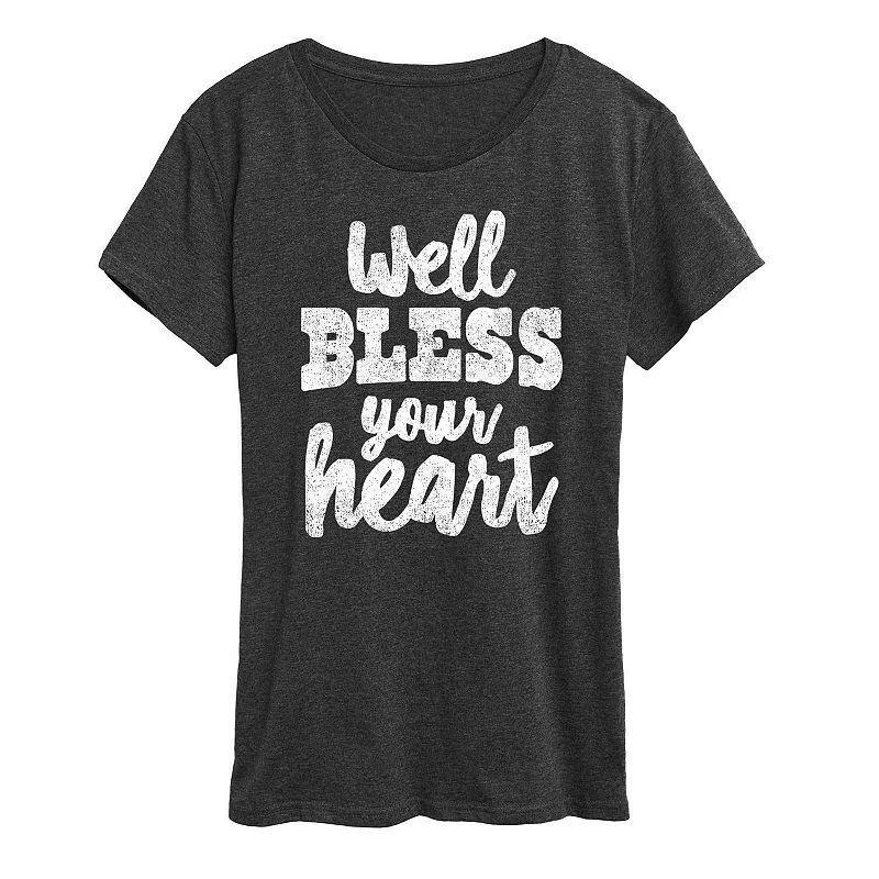 Womens Well Bless Your Heart Graphic Tee Red Product Image