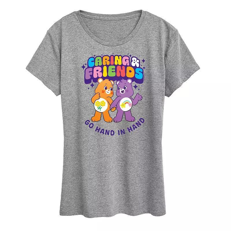 Womens Care Bears Friendship And Caring Graphic Tee, Girls Grey Gray Product Image