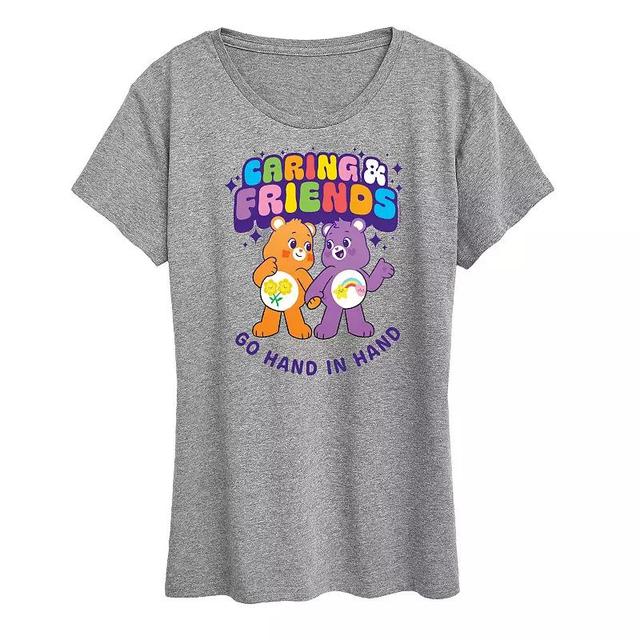 Womens Care Bears Friendship And Caring Graphic Tee White Product Image