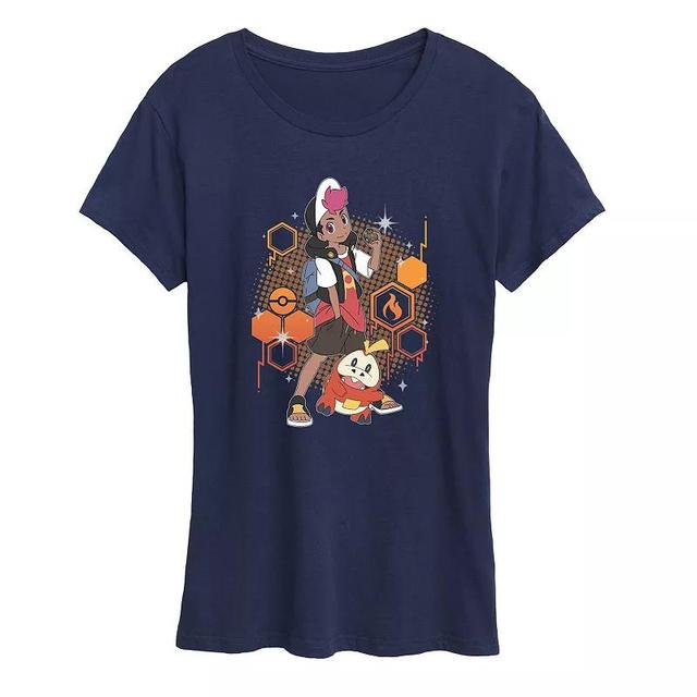 Womens Pokemon Roy & Fuecoco Graphic Tee Blue Product Image