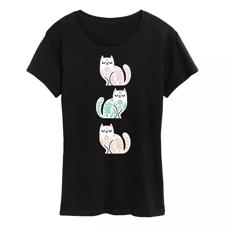 Womens Scandinavian Cats Flowy Tee Product Image