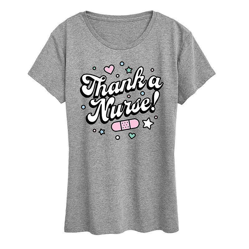 Womens Thank A Nurse Graphic Tee Product Image