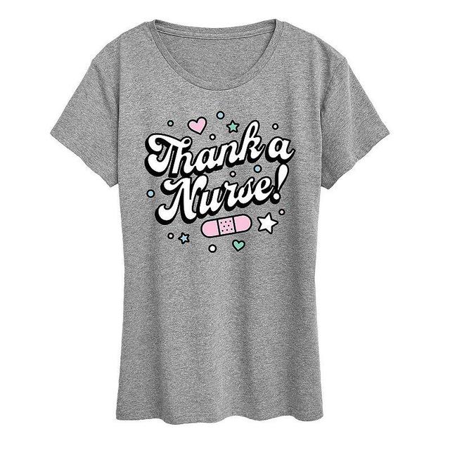 Womens Thank A Nurse Graphic Tee Product Image