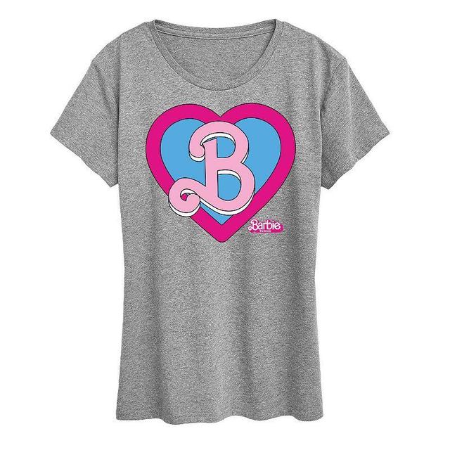 Missy Plus Barbie The Movie Heart Crest Graphic Tee, Womens Product Image