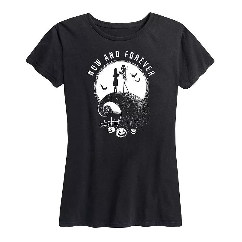 Disneys Nightmare Before Christmas Womens Now and Forever Graphic Tee, Girls Product Image