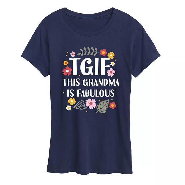 Womens TGIF This Grandma Is Fab Graphic Tee Product Image