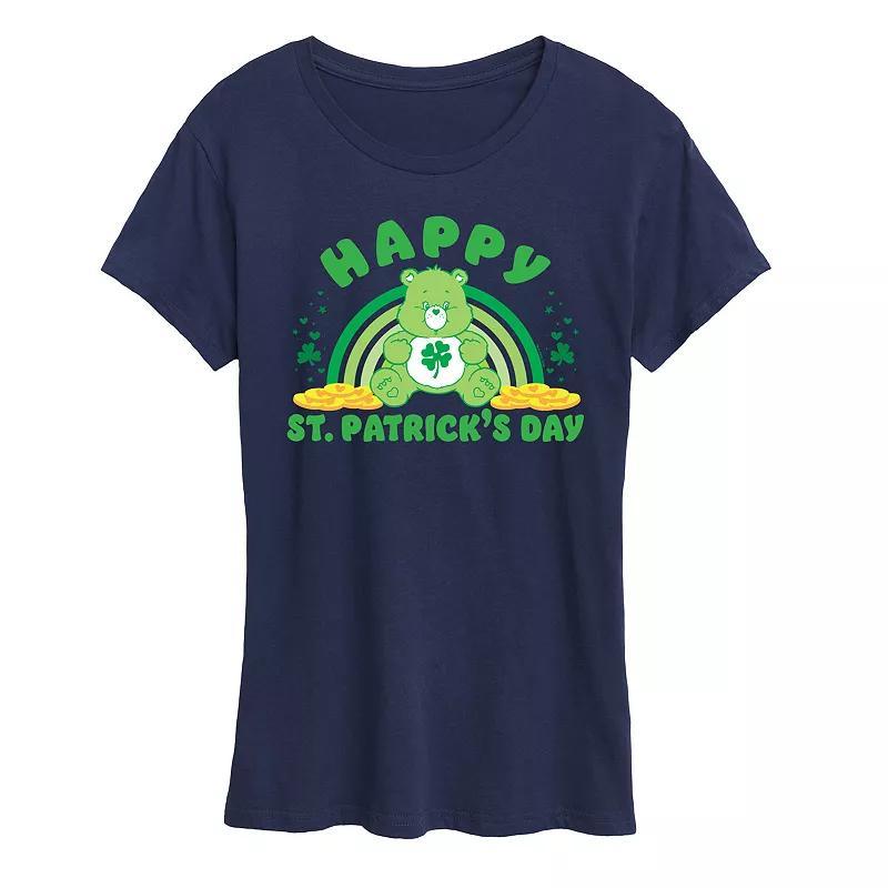 Womens Care Bears Happy St. Patricks Day Graphic Tee Blue Product Image