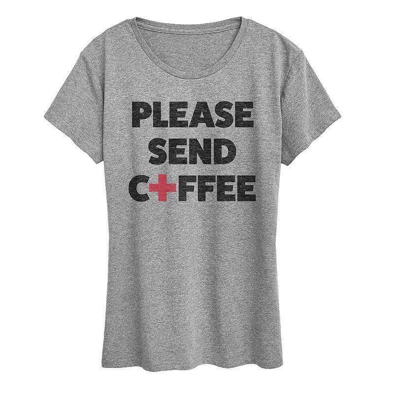 Womens Please Send Coffee Graphic Tee Product Image