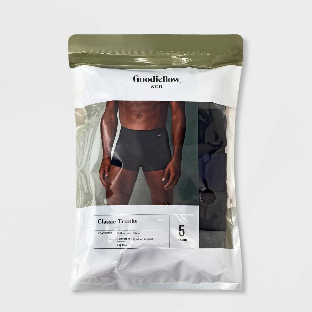 Mens Trunks 5pk - Goodfellow & Co Gray/Blue Product Image