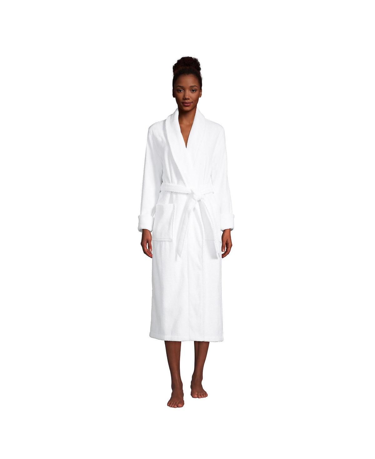 Lands End Womens Cotton Terry Long Spa Bath Robe Product Image