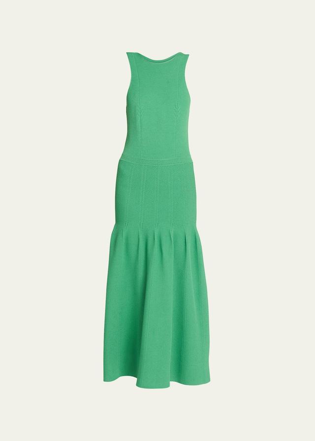 Womens Pleated Open Back Maxi Dress Product Image