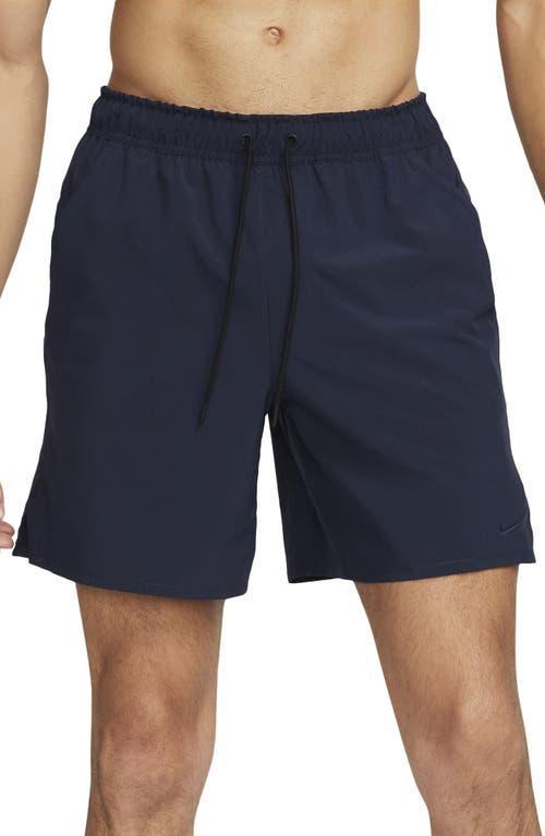 Nike Training Dri-FIT Unlimited ultra-light woven 7inch shorts in navy Product Image