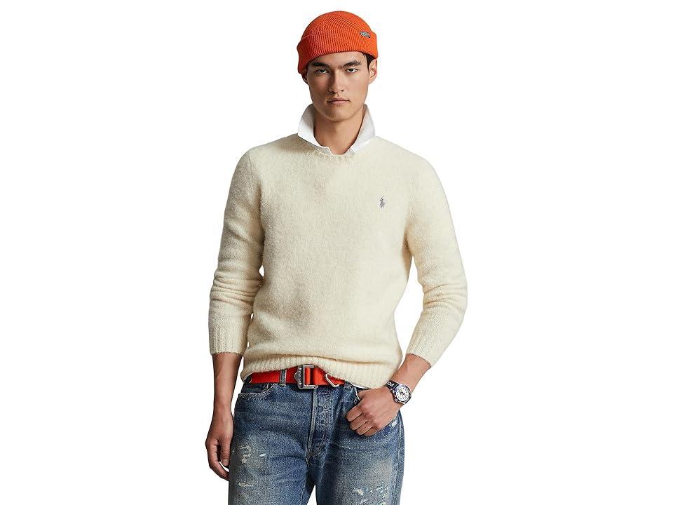 Polo Ralph Lauren Textured Crew Neck Sweater (Peach Cream) Men's Sweater Product Image