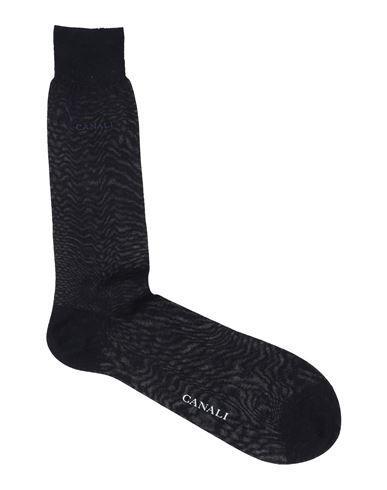 CANALI Man Socks & Hosiery Midnight Blue Size Xl Cotton Product Image