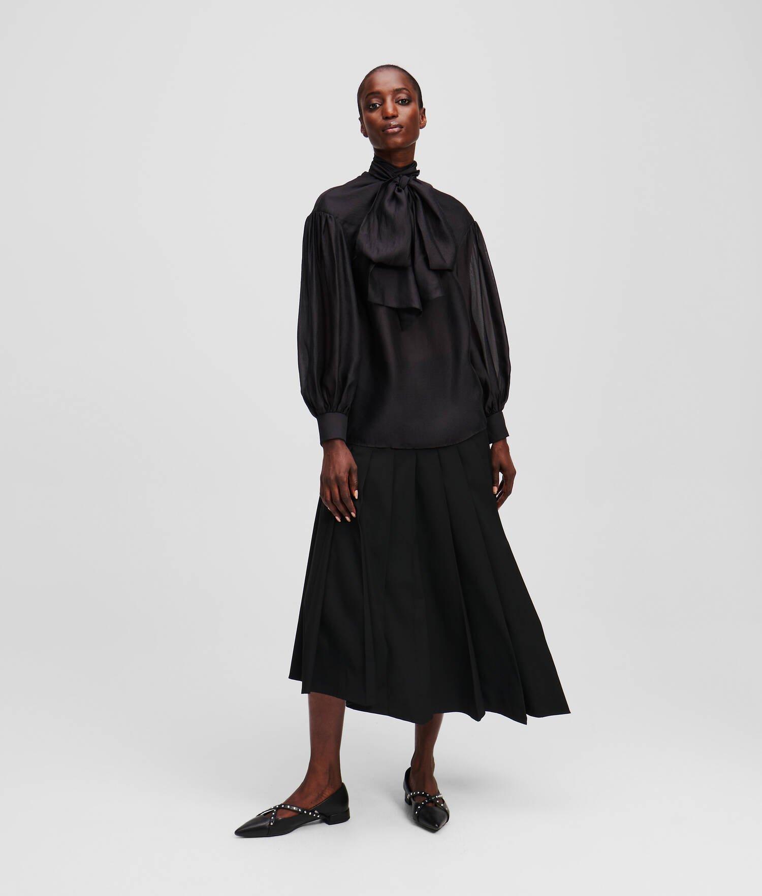 ASYMMETRIC PLEATED SKIRT Product Image