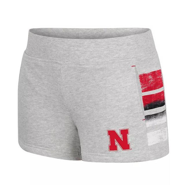 Womens Nebraska Cornhuskers Baby-Talk Terry Shorts Grey Gray Product Image