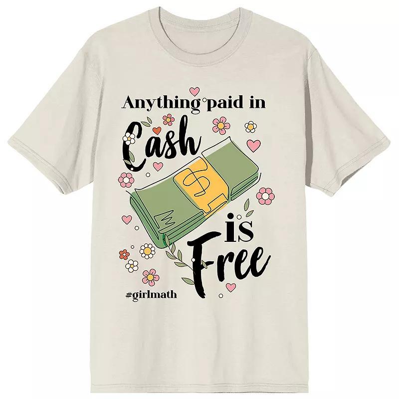 Women's Girl Math Anything Paid In Cash Is Free T-Shirt product image