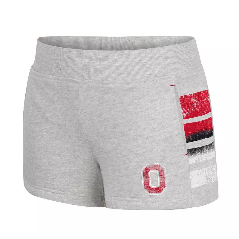 Womens Wisconsin Badgers Terry Shorts Grey Gray Product Image