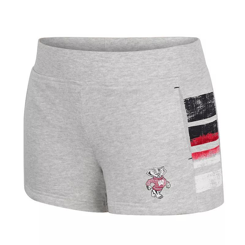 Womens Wisconsin Badgers Terry Shorts Grey Gray Product Image