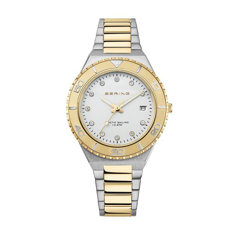 BERING Womens Classic Stainless Steel Link Bracelet Watch Two Tone Product Image