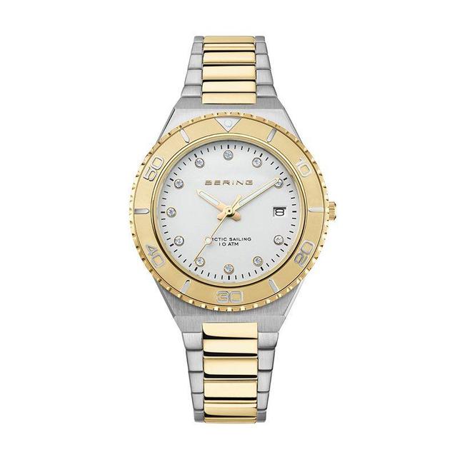 BERING Womens Classic Stainless Steel Link Bracelet Watch Two Tone Product Image