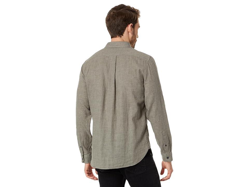 Vince Double Face Long Sleeve (Heather Limestone) Men's Clothing Product Image