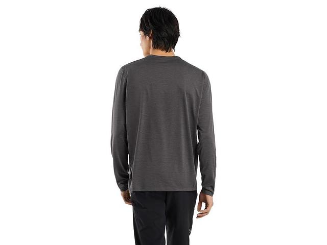 Arc'teryx Cormac Crew Long Sleeve (Black Heather) Men's Clothing Product Image