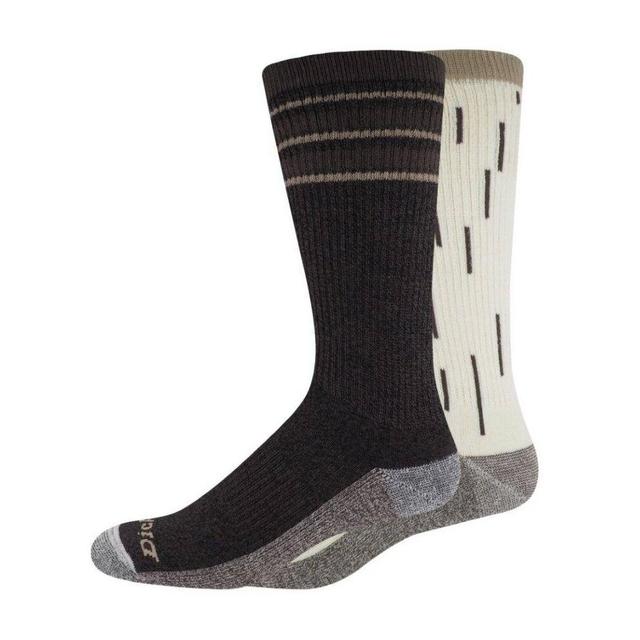 Dickies Mens Mid-Weight Wool Crew Socks 2pk - Brown 6-12 Product Image