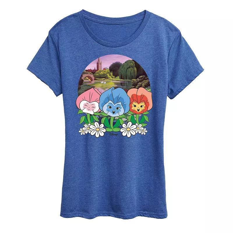 Disneys Alice in Wonderland Womens Flower Row Graphic Tee Product Image